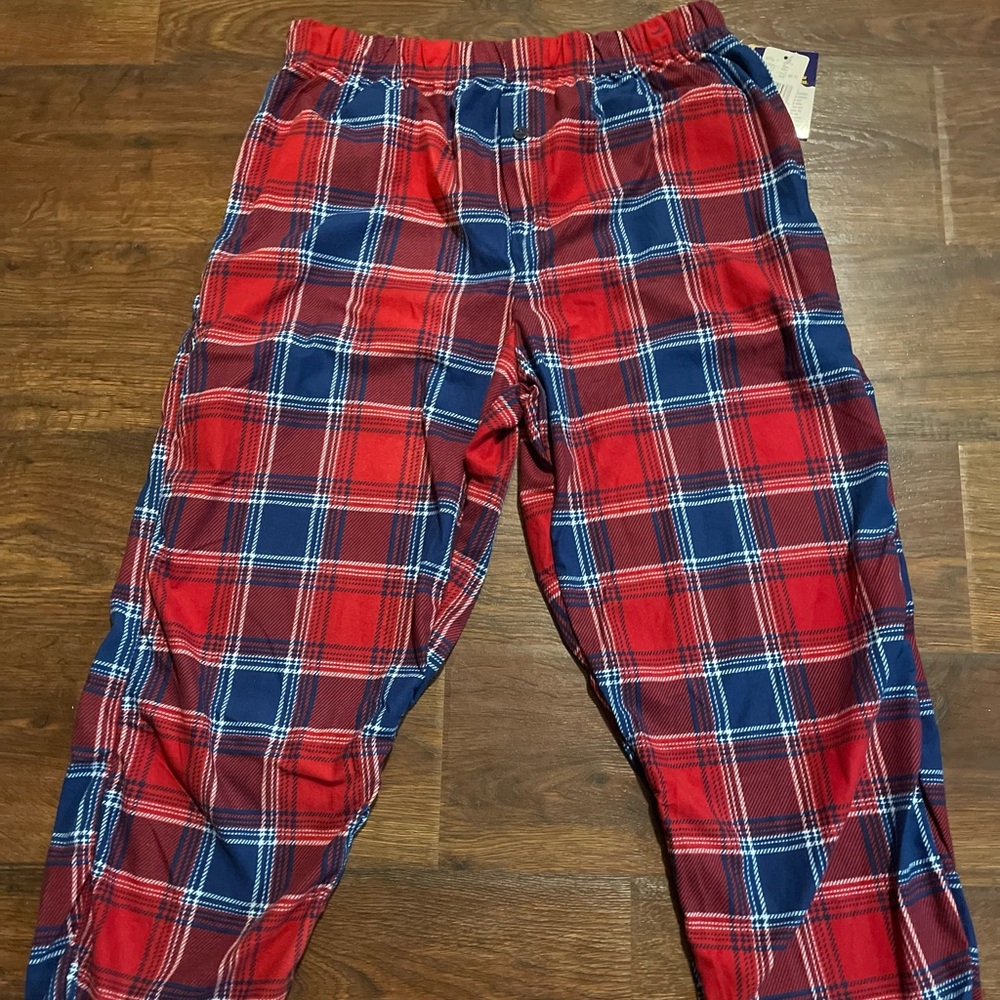 blue and red pajamas